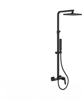 Koupelnové baterie HOPA Nástěnný sprchový/vanový set ASPIRA černá BABPANCZ