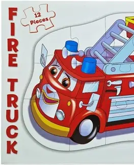 Hračky puzzle DOHÁNY TOYS - Maxi Puzzle Hasičské auto 12ks