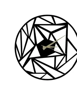 Hodiny Wallity Dekorativní nástěnné hodiny Perspektif 50 cm černé