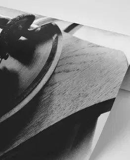 Samolepící tapety Samolepící fototapeta černobílý starožitný gramofon