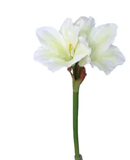 Květiny Umělá Amarylis bílozelená, 52 cm