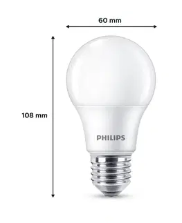 LED žárovky Philips Philips LED žárovka E27 8W 806lm 2700K matná 3ks