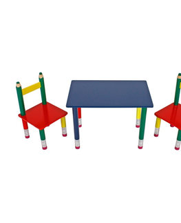 Jídelní sety Dětský set ADMES stůl + 2 židle, barevný mix