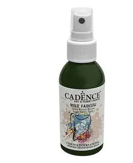 Hračky CADENCE - Textilná farba v spreji, tm. zelená,100ml