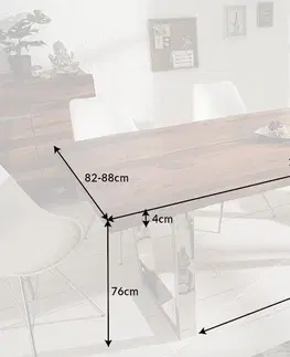 Jídelní stoly Jídelní stůl ATHAMÁS sheesham Dekorhome 180x88x76 cm