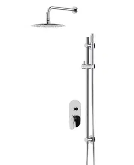 Sprchy a sprchové panely CERSANIT SET B260 podomítkový set INVERTO s vanovou/ sprchovou baterií chrom +černá páčka S952-005