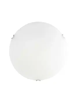 Klasická stropní svítidla NOVA LUCE stropní svítidlo ANCO matné bílé sklo chromovaný kov E27 1x12 W 600401