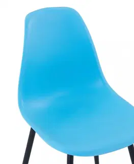 Židle Jídelní židle 6 ks plast / kov Dekorhome Šedá