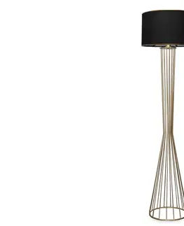 Svítidla Sofahouse 28691 Designová stojanová lampa Fellini 155 cm černá / zlatá
