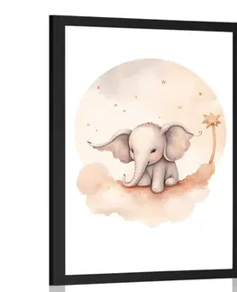 Zasněná zvířátka Plakát zasněný sloník