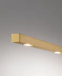 Závěsná světla quitani Quitani LED závěsné svítidlo Tolu, délka 179 cm, mosaz