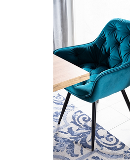 Židle Jídelní křeslo CHERRY VELVET MATT Signal Tmavě modrá