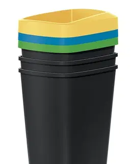 Odpadkové koše Prosperplast Sada odpadkových košů COMPACTO 3x45 L černá