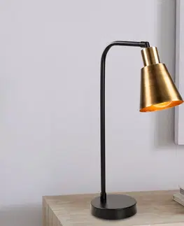 Lampy a lampičky Stolní lampa EMEK černá zlatá