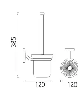 WC štětky Nimco Simona chrom toaletní wc kartáč SI 7294C-26 SI 7294C-26