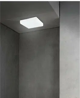 Klasická stropní svítidla Nova Luce Elegantní koupelnové stropní svítidlo Cube z bílého opálového skla - 1 x 40 W, 205 x 205 x 70 mm NV 6110041