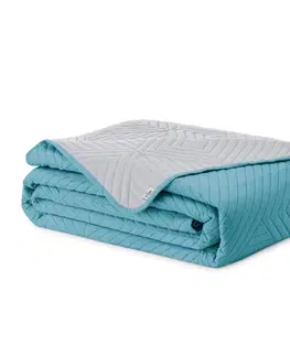 Přehozy Přehoz na postel AmeliaHome Softa světle modrý/stříbrný, velikost 220x240