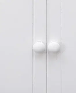Koupelnové skříňky Koupelnová skříňka dřevo Dekorhome Bílá / šedá