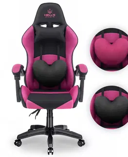 Herní křesla Herní židle Rainbow Pink-Black Mesh