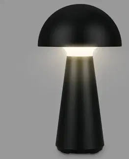 Venkovní osvětlení terasy Briloner Nabíjecí stolní lampa LED Fungo, dobíjecí, černá