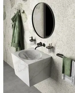 Koupelnový nábytek GEDY A8214514 Samoa držák ručníků 45 x 6,5 cm, černá