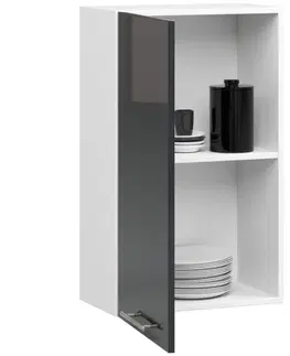 Kuchyňské dolní skříňky Ak furniture Závěsná kuchyňská skříňka Olivie W 50 cm grafit/bílá