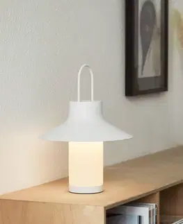 Venkovní osvětlení terasy LOOM DESIGN LOOM DESIGN LED dobíjecí stolní lampa Shadow Large, bílá, IP65
