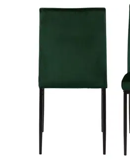 Židle Dkton Designová jídelní židle Damilola tmavozelená