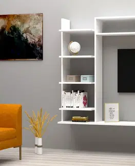Obývací stěny a sestavy nábytku Televizní stěna NOBLE bílá