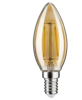 Stmívatelné LED žárovky Paulmann Paulmann LED svíčka E14 2W 1900K zlatá DC 24V