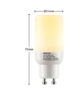 LED žárovky Arcchio Arcchio LED trubková žárovka GU10 3W 3 000K 3ks