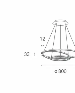 Designová závěsná svítidla LED2 CIRCLE 3 P-Z, W 136W DALI/PUSH - stmívatelné