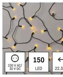 LED řetězy EMOS LED vánoční řetěz – tradiční, 22,35 m, venkovní i vnitřní, vintage D4AW12