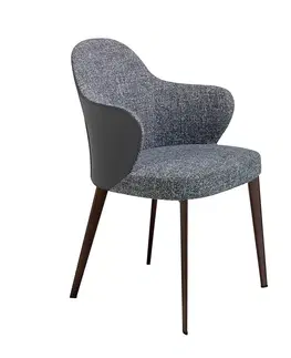 Luxusní jídelní židle Estila Luxusní moderní jídelní židle Vita Naturale v šedé barvě 83cm