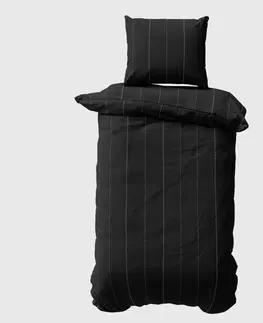 Povlečení Kvalitex Viskózové povlečení Woody Charles černá, 140 x 200 cm, 70 x 90 cm