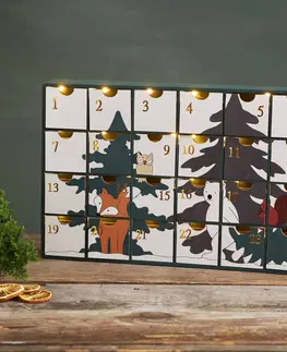 Vánoční vnitřní dekorace STAR TRADING LED adventní kalendář Forest Friends
