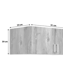 Nástavce na skříně Nástavec Brando 91cm Dekor Dub Flagstaff
