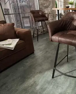 Barové židle LuxD Designová barová židle Giuliana, antik hnědá - Skladem