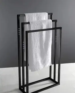 Koupelnový nábytek Tutumi Věšák na ručníky STOIC černý