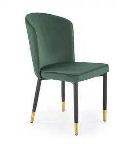 Židle HALMAR Designová židle Tiera tmavě zelená