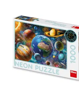 Hračky puzzle DINO - Planety 1000 Neon Puzzle