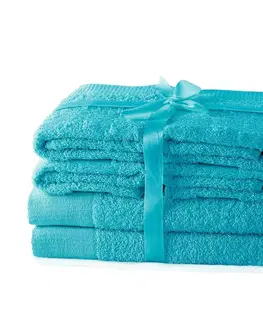 Ručníky Sada ručníků AmeliaHome Amary tyrkysových, velikost 2*70x140+4*50x100
