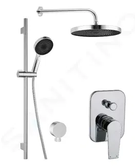 Sprchy a sprchové panely Kielle Harmonia Sprchový set s baterií pod omítku, pro 2 spotřebiče, s příslušenstvím a tělesem, chrom 20623SP20