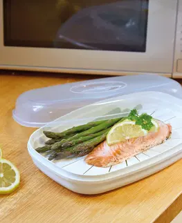 Vaření a pečení Parní hrnec na přípravu ryb v mikrovlnce