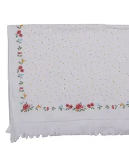 Utěrky Kuchyňský froté ručník s květy Little Rose Collection - 40*66 cm Clayre & Eef TLRC2