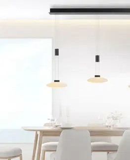 LED lustry a závěsná svítidla PAUL NEUHAUS LED závěsné svítidlo, 3 ramenné, černá, stmívatelné, nastavitelná výška SimplyDim 3000K