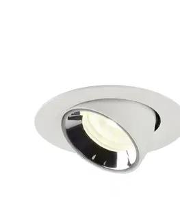 LED podhledová svítidla SLV BIG WHITE NUMINOS GIMBLE XS zápustné stropní svítidlo bílé/chrom 4000 K 55° 1005866