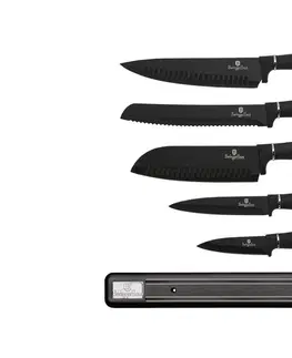 Sady nožů BERLINGER HAUS - Nože sada 6dílná s magnetickým držákem Black Royal