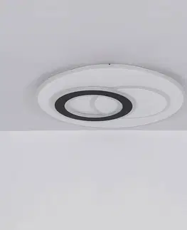 Inteligentní stropní svítidla Globo Chytré stropní svítidlo LED Jacques, bílá/černá, Ø 70 cm, CCT