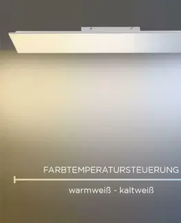Stropní kancelářská svítidla PAUL NEUHAUS LED stropní svítidlo, panel, bílé, 60x30cm RGB+3000K PN 8487-16